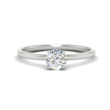 Round Cut Four Prong Classic Solitaire Ring