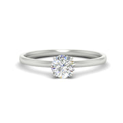 Round Cut Four Prong Classic Solitaire Ring
