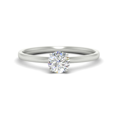 Round Cut Four Prong Classic Solitaire Ring