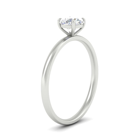 Round Cut Four Prong Classic Solitaire Ring