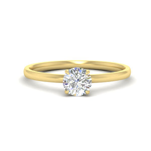 Round Cut Four Prong Classic Solitaire Ring