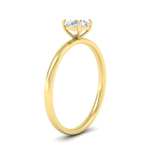 Round Cut Four Prong Classic Solitaire Ring