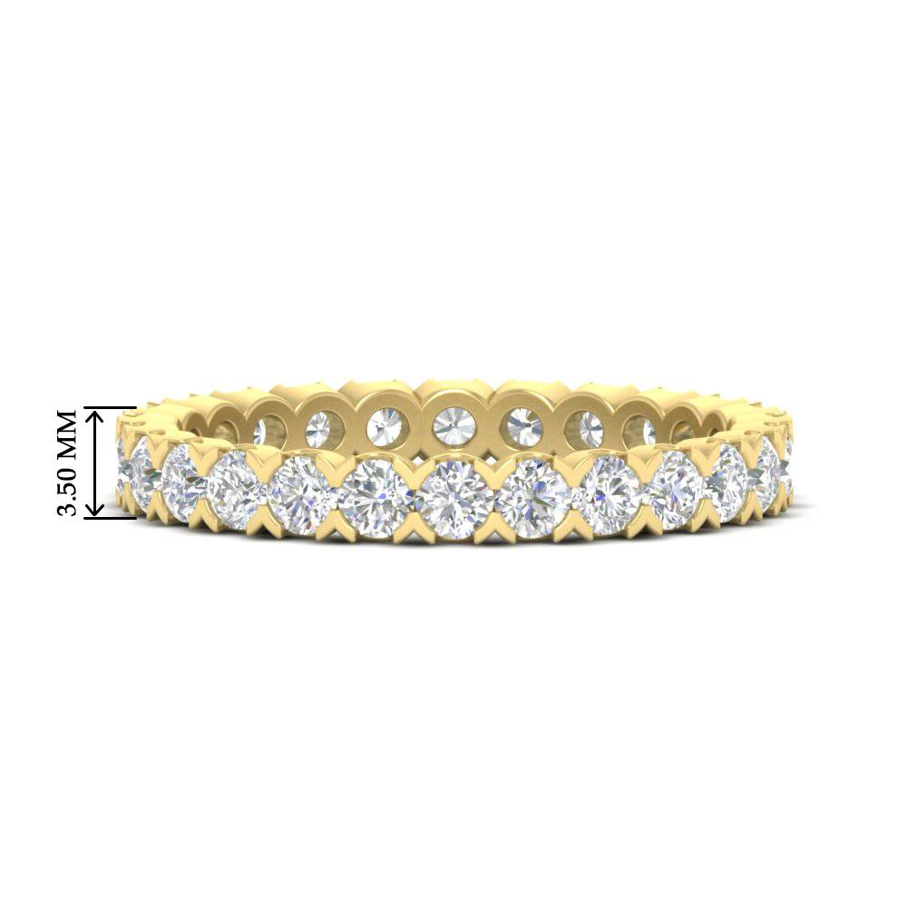 Classic Round Cut 1.30 Carat Bezel Set Eternity Wedding Band