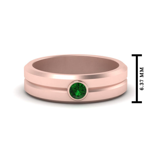 Single Solitaire Mens Wedding Ring