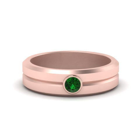 Single Solitaire Mens Wedding Ring