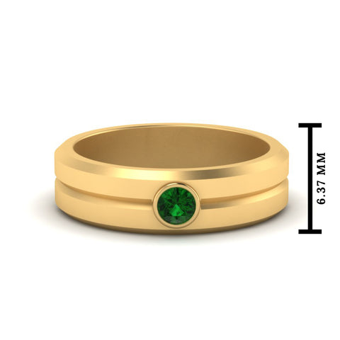 Single Solitaire Mens Wedding Ring