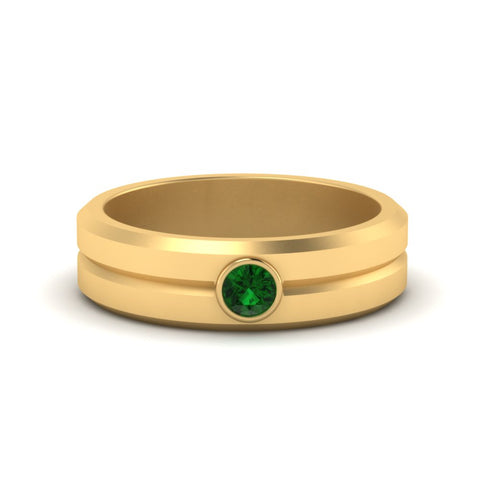 Single Solitaire Mens Wedding Ring