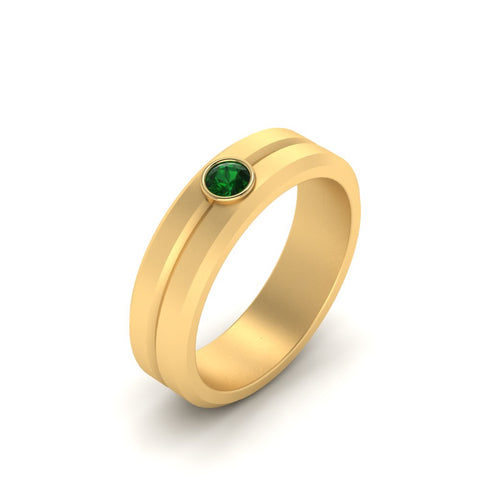Single Solitaire Mens Wedding Ring