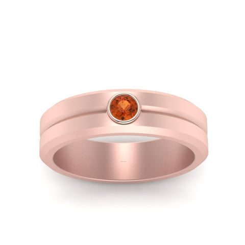 Single Solitaire Mens Wedding Ring