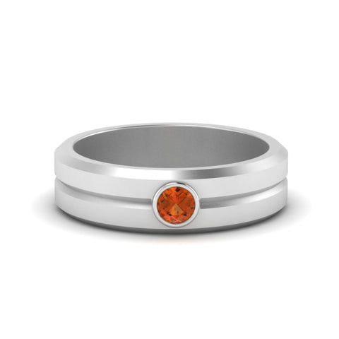 Single Solitaire Mens Wedding Ring