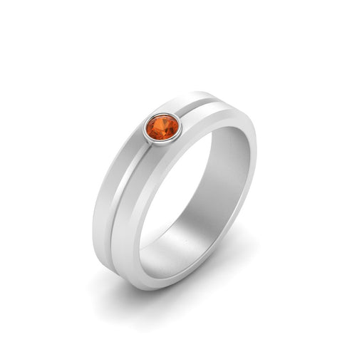Single Solitaire Mens Wedding Ring