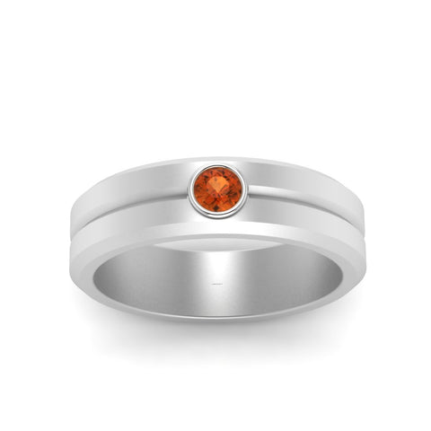 Single Solitaire Mens Wedding Ring