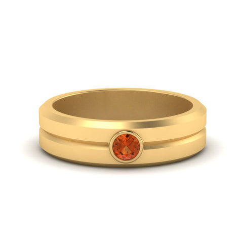 Single Solitaire Mens Wedding Ring