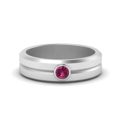 Single Solitaire Mens Wedding Ring