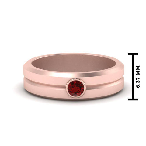 Single Solitaire Mens Wedding Ring