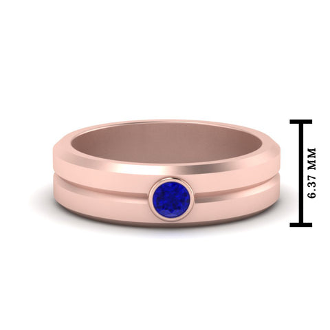 Single Solitaire Mens Wedding Ring