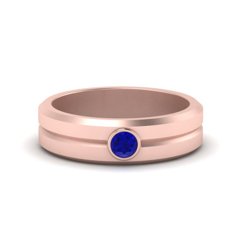 Single Solitaire Mens Wedding Ring