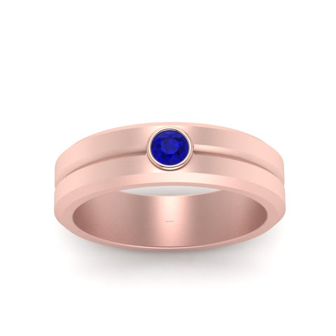Single Solitaire Mens Wedding Ring