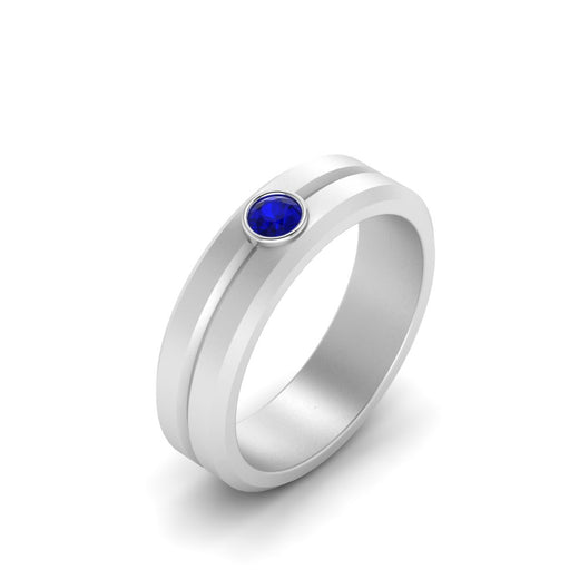 Single Solitaire Mens Wedding Ring