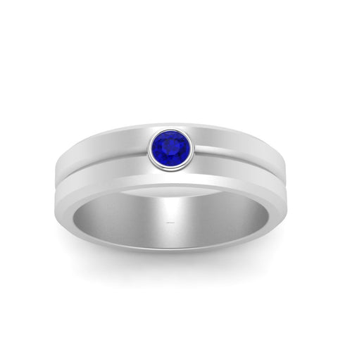 Single Solitaire Mens Wedding Ring