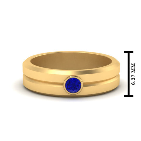 Single Solitaire Mens Wedding Ring