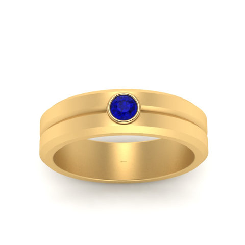 Single Solitaire Mens Wedding Ring