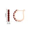 Load image into Gallery viewer, classic-ruby-huggie-hoop-earrings-in-rose-gold-FDEAR11246GRUDR-NL-RG