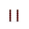 Load image into Gallery viewer, classic-ruby-huggie-hoop-earrings-in-rose-gold-FDEAR11246GRUDR-NL-RG