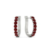 Load image into Gallery viewer, classic-ruby-huggie-hoop-earrings-in-white-gold-FDEAR11246GRUDR-NL-WG