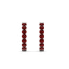 Load image into Gallery viewer, classic-ruby-huggie-hoop-earrings-in-white-gold-FDEAR11246GRUDR-NL-WG