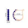 Load image into Gallery viewer, classic-sapphire-huggie-hoop-earrings-in-rose-gold-FDEAR11246GSABLANGLE1-NL-RG_1080x1080_9d3fe9ad-86dd-4230-ad54-b59644b64829