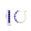 Load image into Gallery viewer, classic-sapphire-huggie-hoop-earrings-in-white-gold-FDEAR11246GSABL-NL-WG