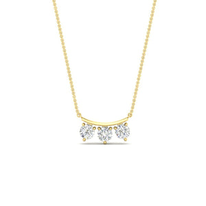 Classic Trio Diamond Pendant Necklace