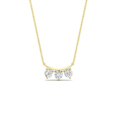 Classic Trio Diamond Pendant Necklace