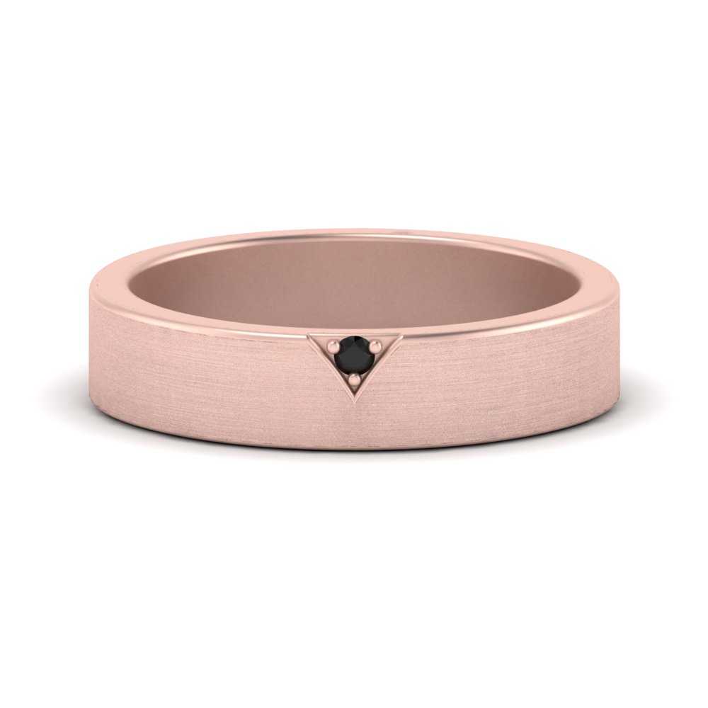 Classic V Shaped Solitaire Stone Mens Band