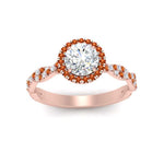 Load image into Gallery viewer, classic-vine-halo-round-orange-sapphire-engagement-ring-in-rose-gold-FD9126RORGSAORANGLE5-NL-RG?v=1757924865
