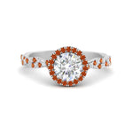 Load image into Gallery viewer, classic-vine-halo-round-orange-sapphire-engagement-ring-in-white-gold-FD9126RORGSAOR-NL-WG?v=1757924865
