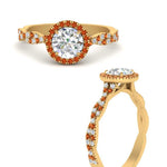 Load image into Gallery viewer, classic-vine-halo-round-orange-sapphire-engagement-ring-in-yellow-gold-FD9126RORGSAORANGLE3-NL-YG?v=1757924865
