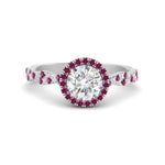 Load image into Gallery viewer, classic-vine-halo-round-pink-sapphire-engagement-ring-in-white-gold-FD9126RORGSADRPI-NL-WG?v=1757924865
