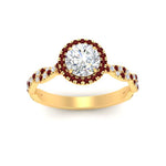 Load image into Gallery viewer, classic-vine-halo-round-ruby-engagement-ring-in-yellow-gold-FD9126RORGRUDRANGLE5-NL-YG?v=1757924865
