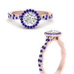 Load image into Gallery viewer, classic-vine-halo-round-sapphire-engagement-ring-in-rose-gold-FD9126RORGSABLANGLE3-NL-RG?v=1757924865
