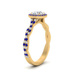 Load image into Gallery viewer, classic-vine-halo-round-sapphire-engagement-ring-in-yellow-gold-FD9126RORGSABLANGLE2-NL-YG?v=1757924865
