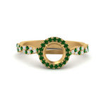 Load image into Gallery viewer, classic-vine-halo-semi-mount-emerald-engagement-ring-in-yellow-gold-FD9126SMRGEMGR-NL-YG?v=1757924986
