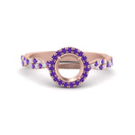 Load image into Gallery viewer, classic-vine-halo-semi-mount-purple-topaz-engagement-ring-in-rose-gold-FD9126SMRGVITO-NL-RG?v=1757924987
