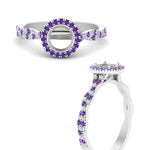 Load image into Gallery viewer, classic-vine-halo-semi-mount-purple-topaz-engagement-ring-in-white-gold-FD9126SMRGVITOANGLE3-NL-WG?v=1757924987
