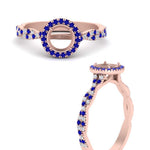Load image into Gallery viewer, classic-vine-halo-semi-mount-sapphire-engagement-ring-in-rose-gold-FD9126SMRGSABLANGLE3-NL-RG?v=1757924986
