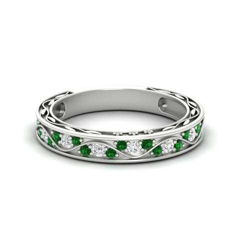 classic-vintage-filigree-pave-emerald-wedding-ring-for-women-in-white-gold-fdens3543bgemgrsleep-nl-wg.jpg