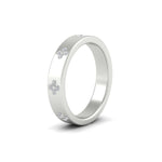 Load image into Gallery viewer, clover-leaf-flower-diamond-band-ring-in-white-gold-FD11316BANGLE3-NL-WG.jpg
