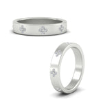 Load image into Gallery viewer, clover-leaf-flower-diamond-band-ring-in-white-gold-FD11316BANGLE3-NL-WG.jpg
