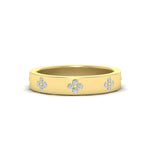 Load image into Gallery viewer, clover-leaf-flower-diamond-band-ring-in-yellow-gold-FD11316BANGLE3-NL-YG.jpg
